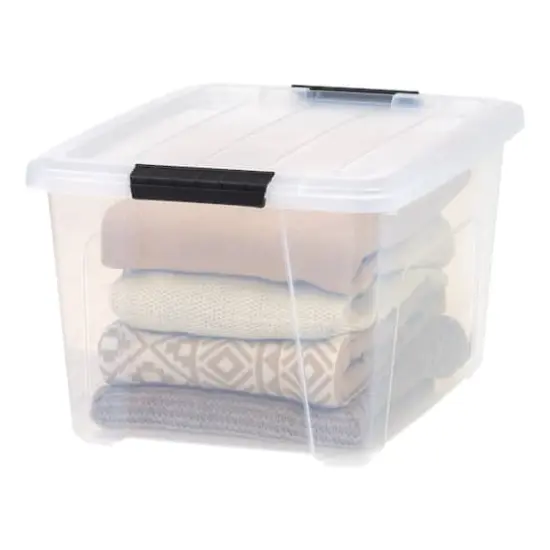 IRIS&reg; 32qt. Buckled Clear Boxes with Clear Buckle Lids, 4ct. {28}