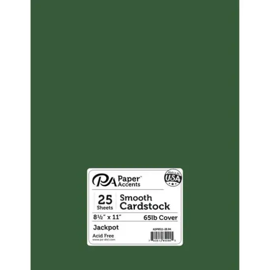 PA Paper&trade; Accents 8.5" x 11" 65lb. Smooth Cardstock, 25 Sheets Jackpot {1}