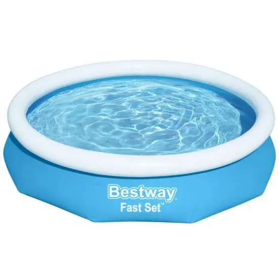 Bestway Fast Set 10ft. Wide Round Inflatable Pool Set {1}