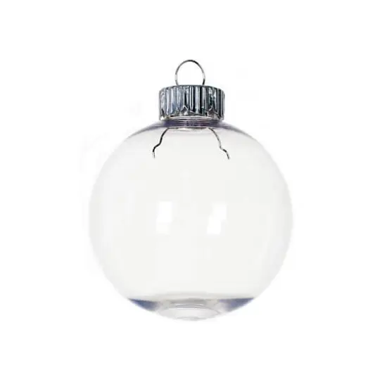4 Pack 3.25" Clear DIY Glass Ball Ornaments by Make Market&reg; {1}