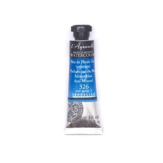 Sennelier French Artists' Watercolor, 10mL 326 Phthalo Blue S1 {1}