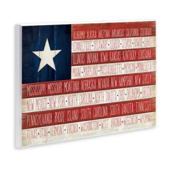 Stupell Industries American Flag with States Wall Plaque Art {4}