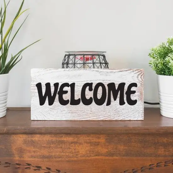 Leisure Arts&reg; Vinyl Matte Black Welcome Decal {3}