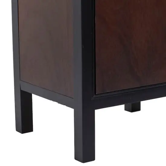 26" Dark Brown Wood Contemporary Cabinet {5}