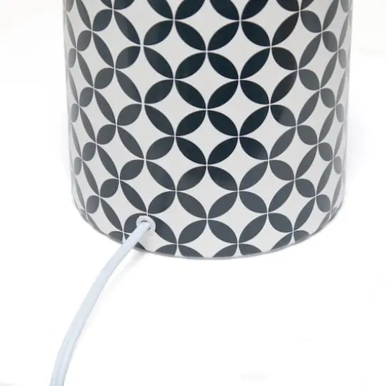 Simple Designs 18.5" Fresh Prints Table Lamp Black and White Coin {8}