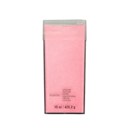 Extra Fine Polyester Glitter by Recollections™, 15oz. Blush {1}