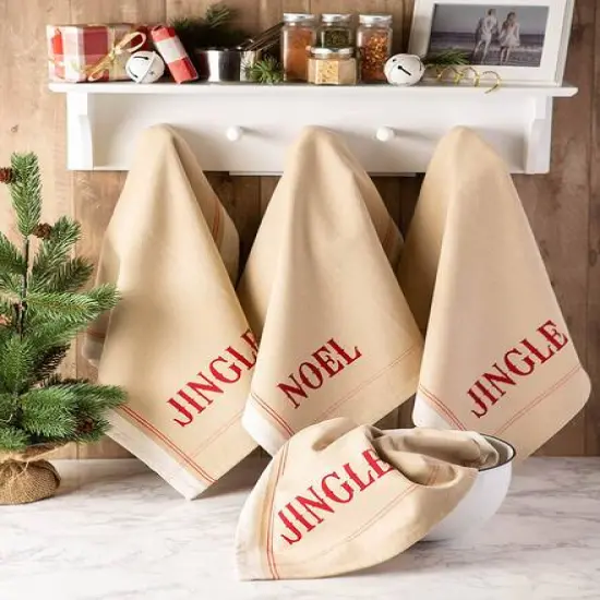 DII&reg; Christmas Housewarming Printed Dishtowels Set {3}