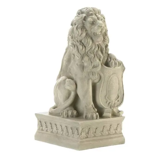 25" Ivory Lion Statue {1}