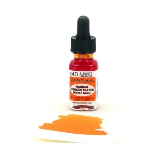 Dr. Ph. Martin's&reg; Radiant Concentrated Watercolor, 0.5oz. 49D Sunset Orange {4}