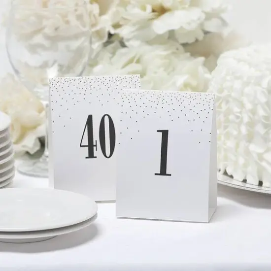 Hortense B. Hewitt Co. Gold Dots Table Number Tents {3}