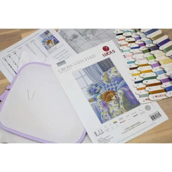 Luca-S Cozy Armchair Counted Cross-Stitch Kit {3}