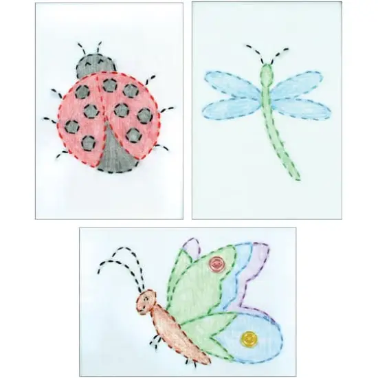 Jack Dempsey Cute As A Bug Stamped Embroidery Samplers Kit {1}