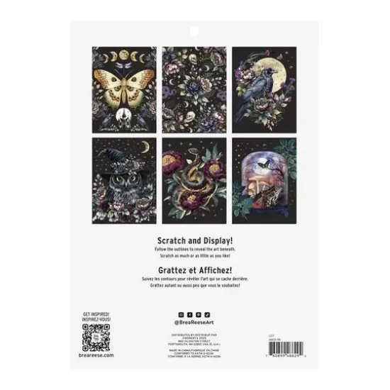 Brea Reese&trade; 9" x 12" Erie Night Scratch Art Paper Pad {6}
