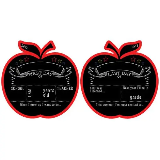 RoomMates Last or First Day of School Double-Sided Apple Chalkboard {1}