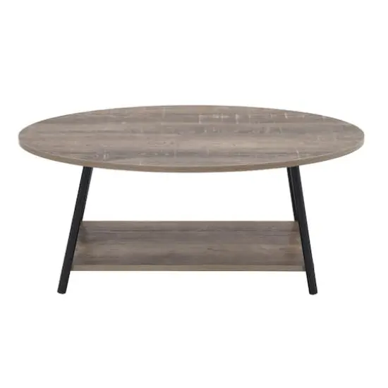 Household Essentials 39" Jamestown Oval Coffee Table Ashwood {9}