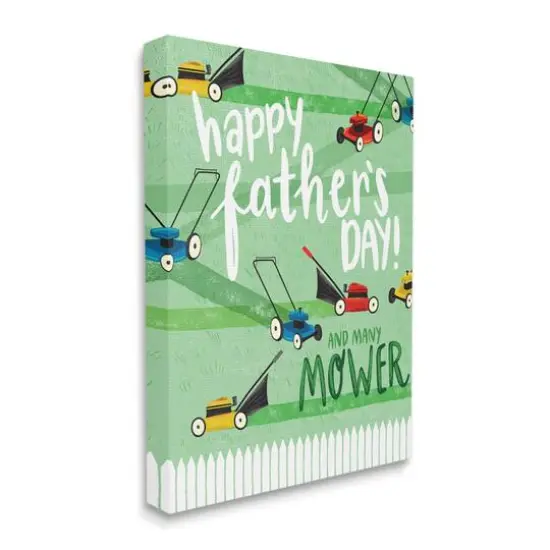 Stupell Industries Happy Father's Day Lawn Mowers Canvas Wall Art {4}