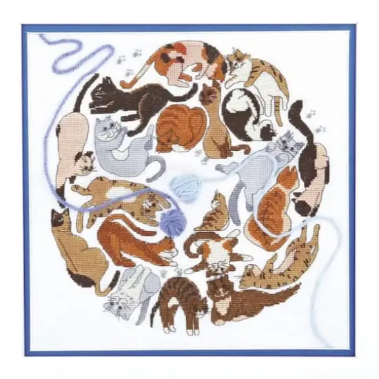 Crystal Art Counted Cross Stitch Kit Game Of Cats' {1}