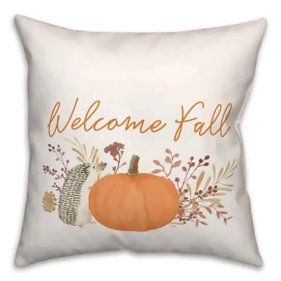 Welcome Fall Hedgehog Throw Pillow {1}