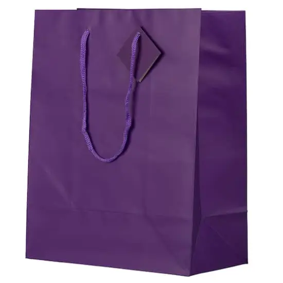 JAM Paper Large Matte Gift Bag, 3ct. Purple {5}