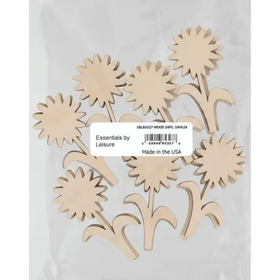 Essentials by Leisure Arts 4" Flat Wood Dahlia Shapes, 24ct. {3}