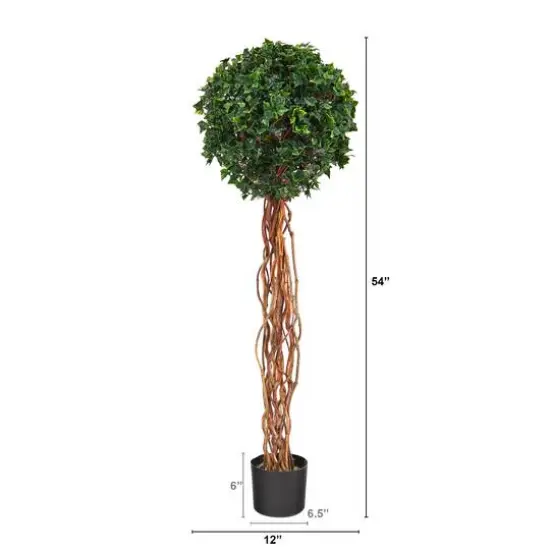 4.5ft. Potted English Ivy Ball Topiary Tree {3}