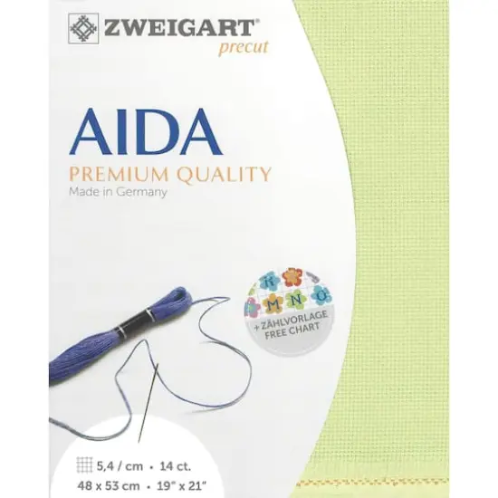 Zweigart&reg; Stern-Aida 14 Count Pre-Cut Fabric Lime {1}