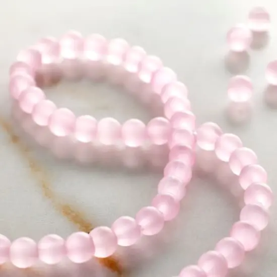 Pink Cat's Eye Round Glass Beads, 4mm by Bead Landing&trade; {3}