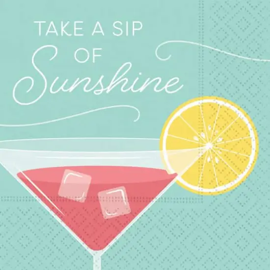 JAM Paper Sip of Sunshine Cocktail Napkins, 40ct. {1}