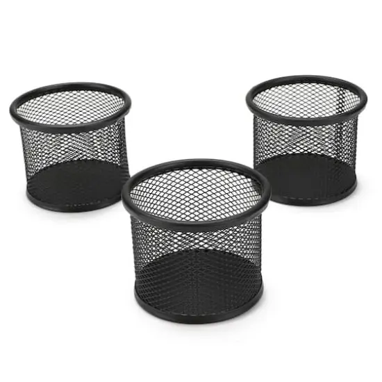 Mind Reader 3 Pack Black Mesh Paper Clip Holder {1}