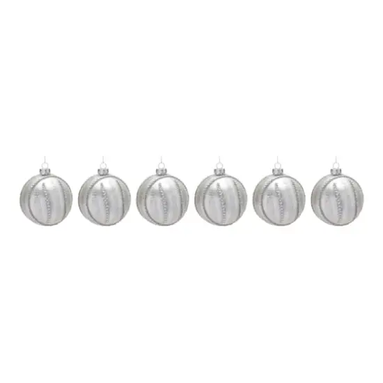 6ct. 4" Jeweled Glass Ball Ornaments {4}