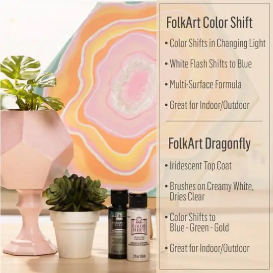 FolkArt&reg; Pastel Rainbow Acrylic Value Paint Set {5}