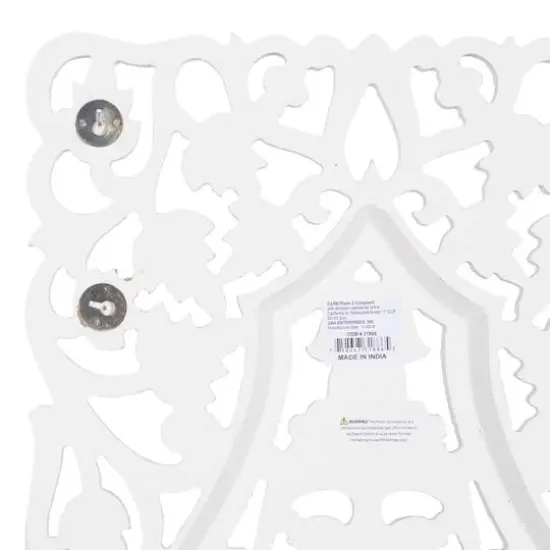 Set of 2 White Mango Wood Farmhouse Abstract Wall Decor, 16" x 48" {7}