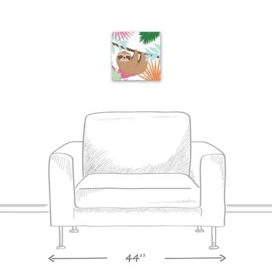 Lazy Sloth Canvas Wall Art {6}