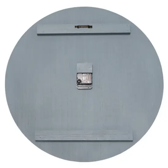 Elegant Designs 23" Wood Plank Coastal Wall Clock Dark Gray Wash {8}