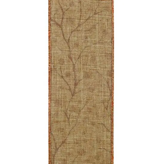 Reliant 2.5" x 10yd. Faux Linen Wired Natural Berries Ribbon {4}