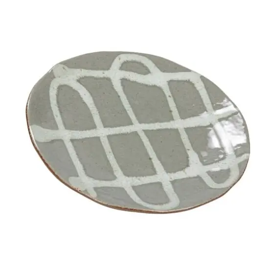 Hello Honey® 6" Gray & White Reactive Glaze Stoneware Plate, 6ct. {3}