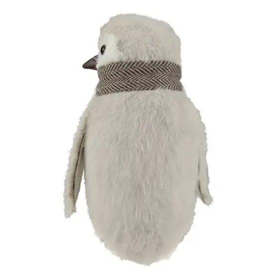 8" Ivory Sisal Penguin Christmas Figure {6}