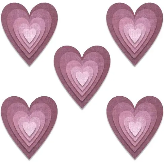 Sizzix&reg; Thinlits&reg; Stacked Tiles Hearts by Tim Holtz Die Set {3}