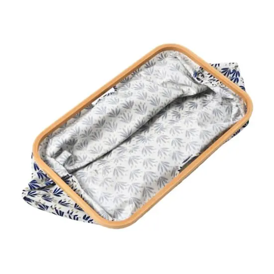 Household Essentials Krush Bamboo Rimmed Basket Blue {8}