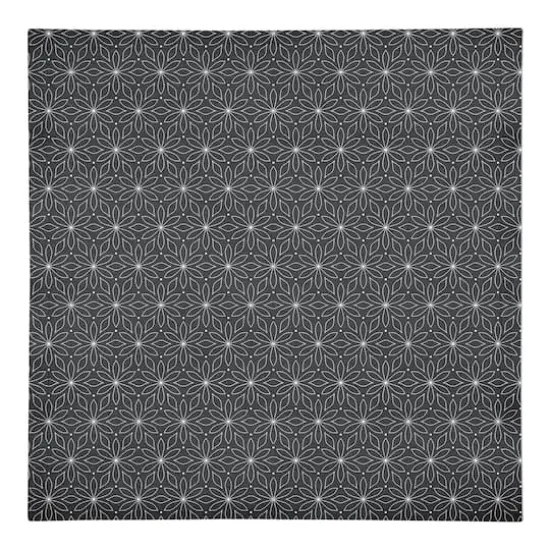 Monochromatic Flowers 10" x 10"Cotton Twill Napkin {1}