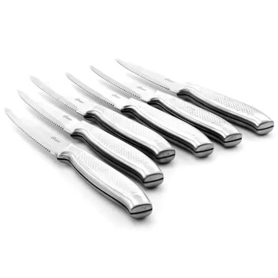 Oster Edgefield 14 Piece Stainless Steel Cutlery Knife Set with Black Knife Block {12}
