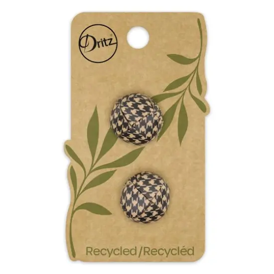 Dritz&reg; 18mm Herringbone Recycled Leather Round Buttons, 6ct. {1}