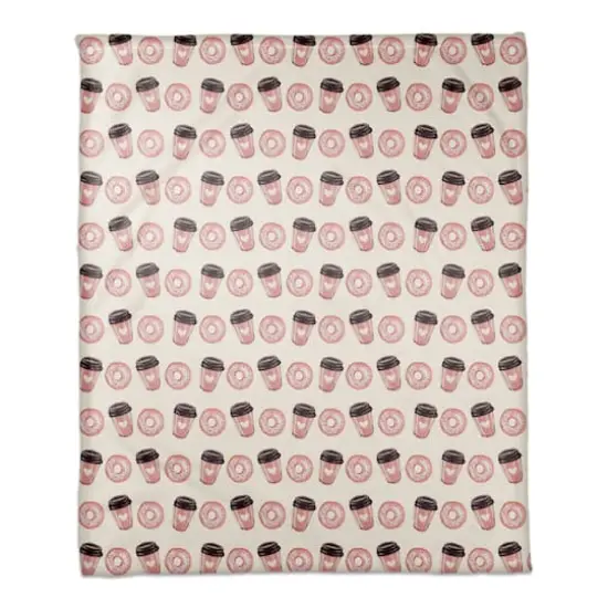 We Go Together Like Coffee & Donuts Coral Fleece Throw Blanket {1}
