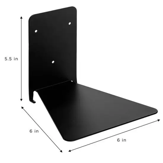 Sorbus Floating Bookshelves, 2ct. Black {6}