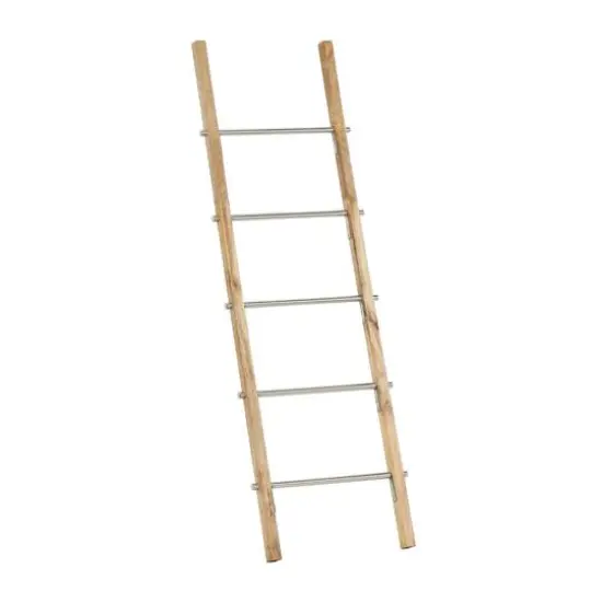 59" Brown Stainless Steel Contemporary Ladder {3}
