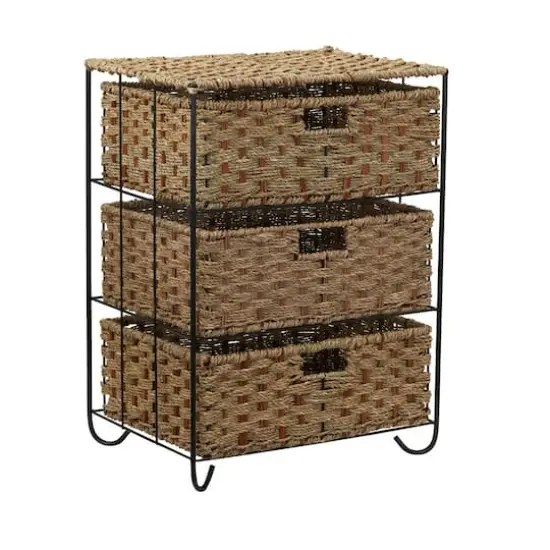 Household Essentials 3-Drawer Wicker Storage Unit {1}