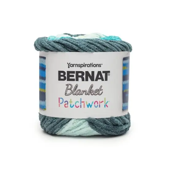 Bernat&reg; Blanket Patchwork Yarn Teal Dream {1}