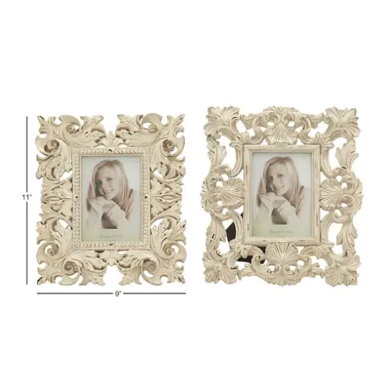 2 Pack White Polystone Traditional 9" x 11" Frames {11}