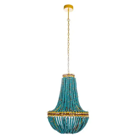 Hello Honey&reg; 26" Multicolor Draped Wood Bead Chandelier {15}