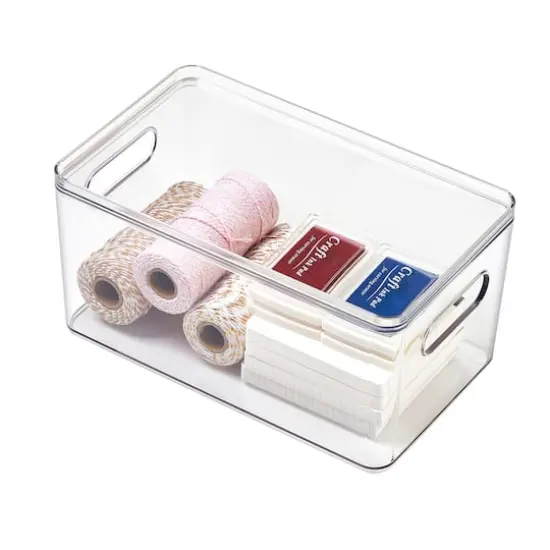 Small Clear Stacking Plastic Bin with Lid by Simply Tidy&reg; {3}